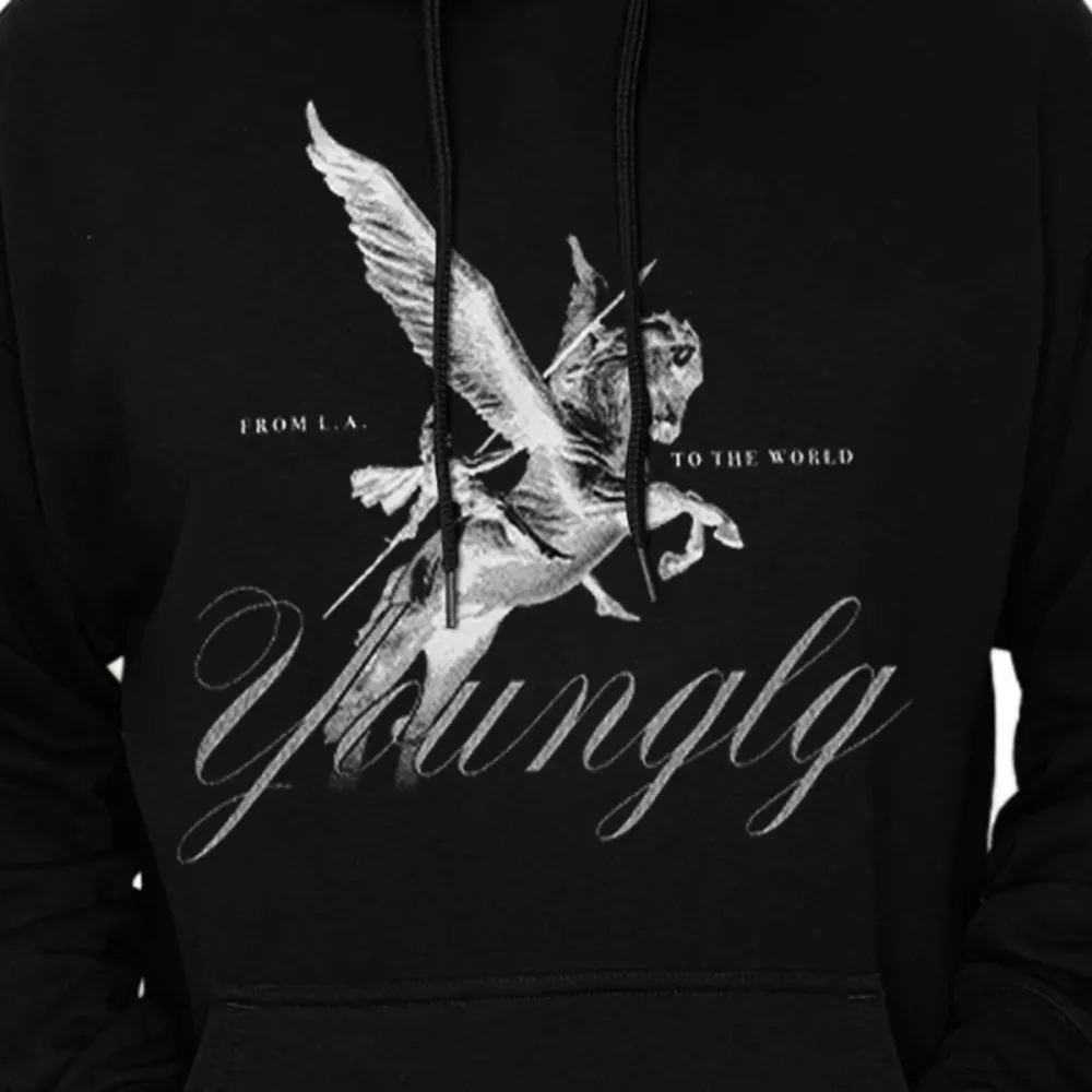 Pegasus Graphic Beige Hoodie With Vintage Aesthetic