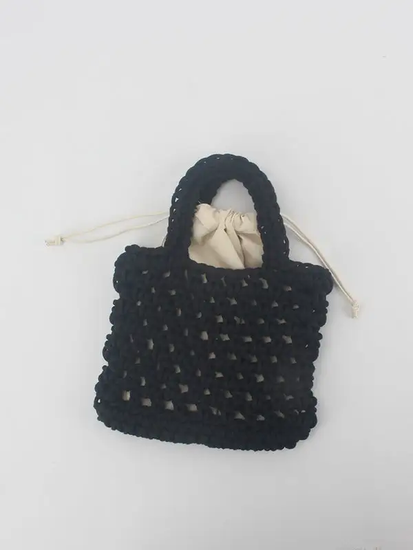 Hollow Solid Mini Knitting Woven Bag Handbag