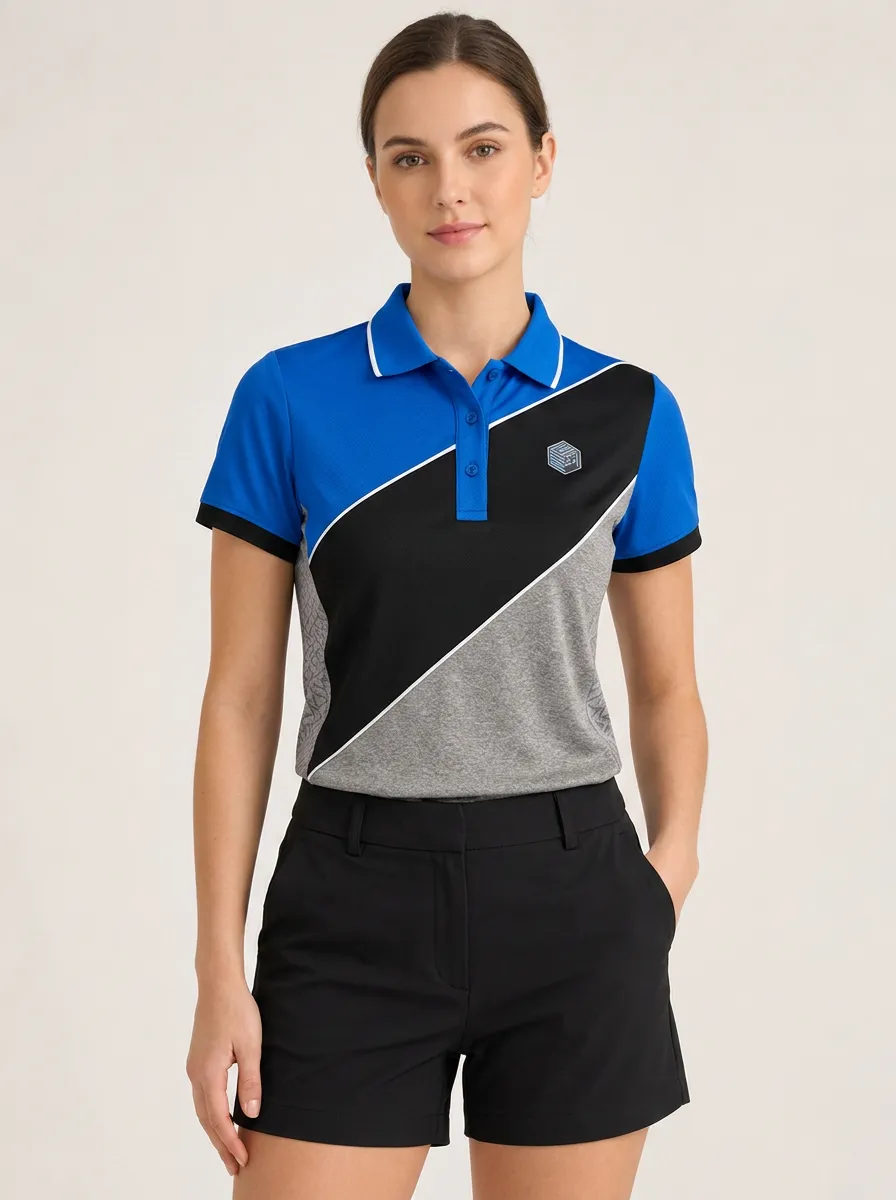 Subtle Side Panel Colorblock Polo Shirt