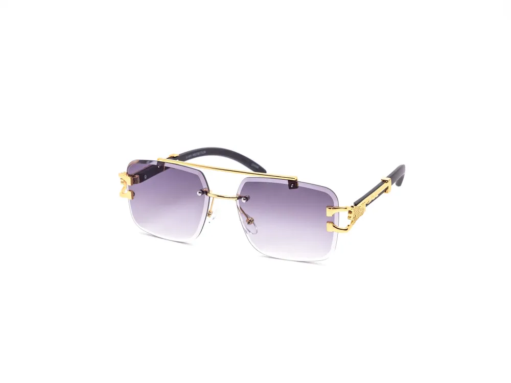 12-Pack Rimless Aviator Gradient Sunglasses