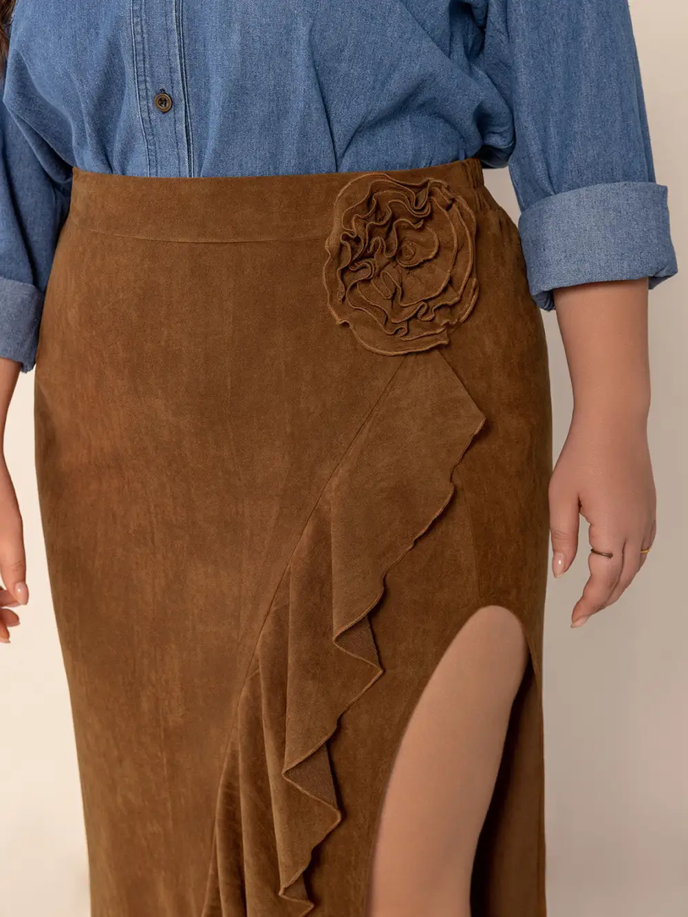 Ruffle Trim Ruffled Skirt