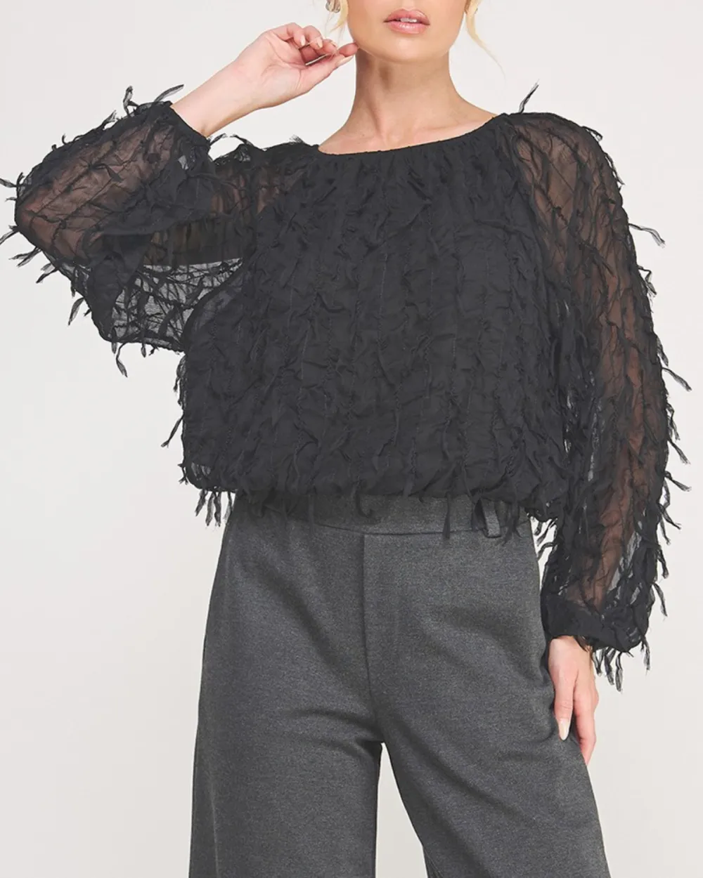 Fringe Texture Blouse