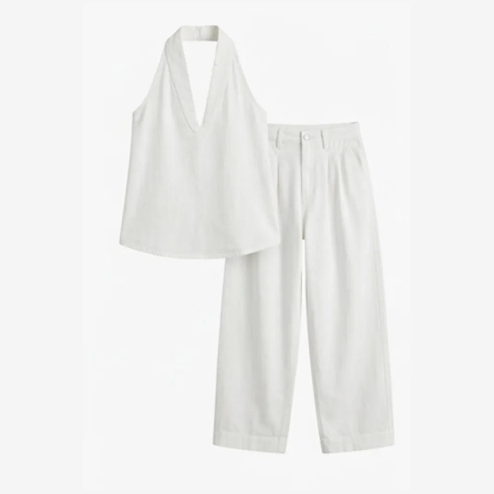 Washed Denim Two Piece Set