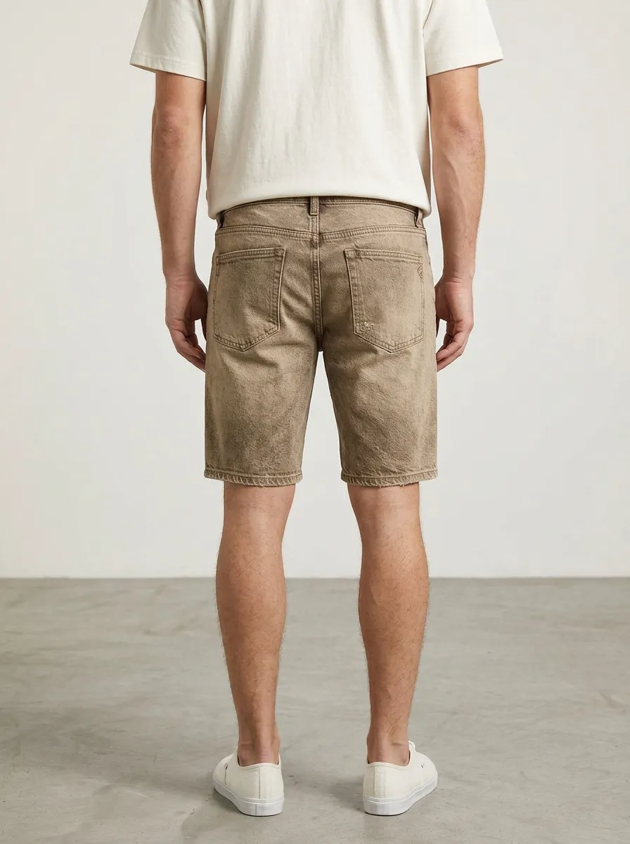 Men's Classic Distressed Street Inspired Distressed Denim Shorts