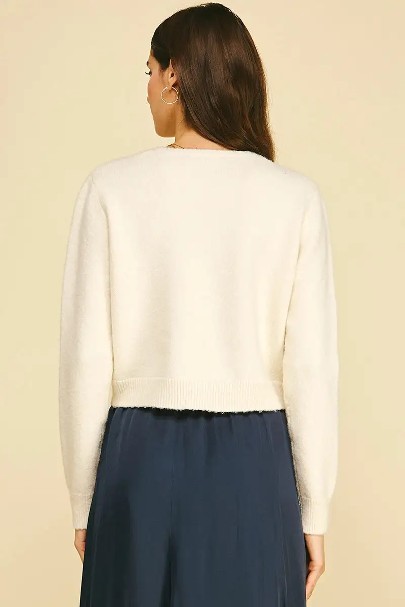 Textured Button Front Cardigan
