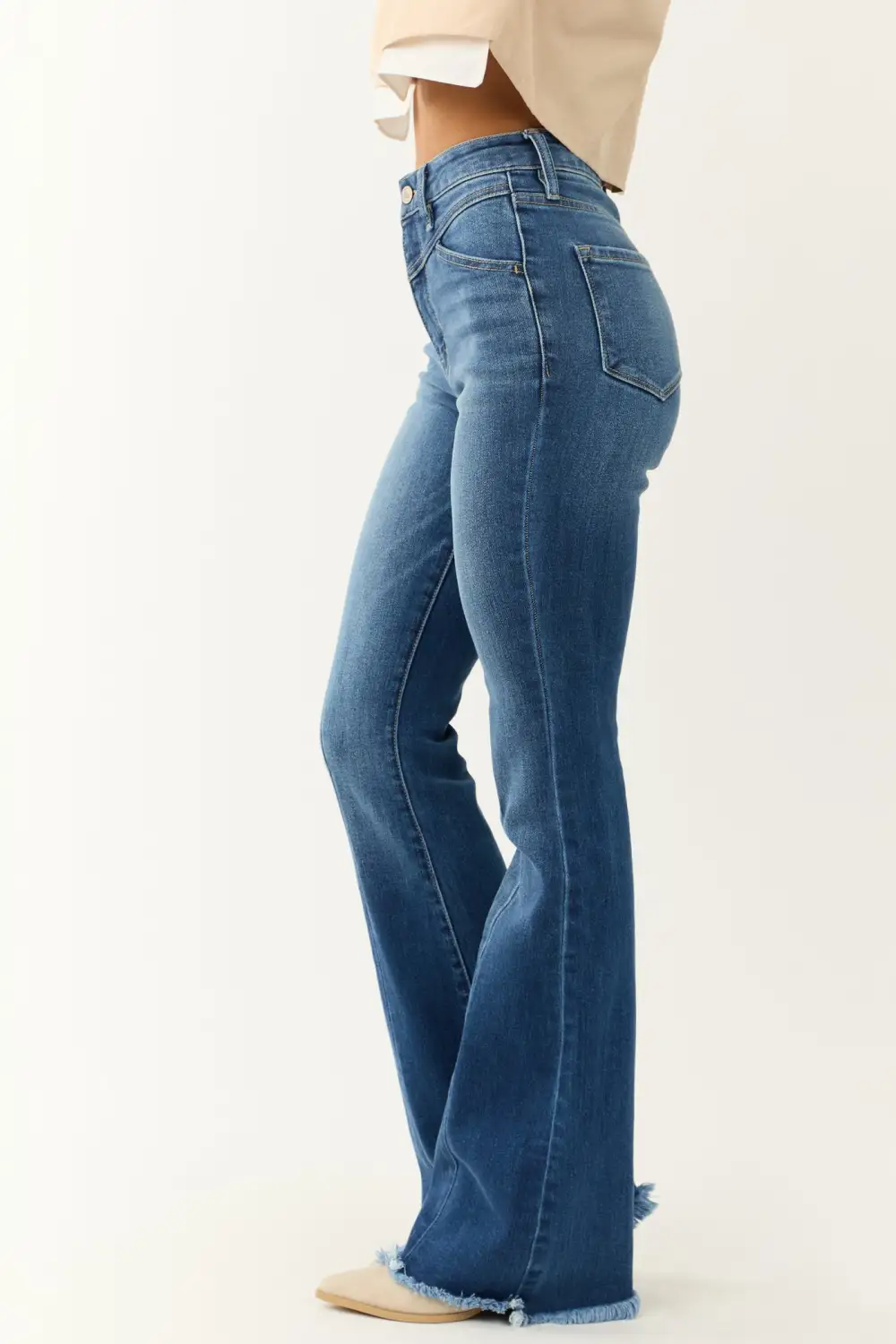 Medium Blue Vintage Flare Jeans