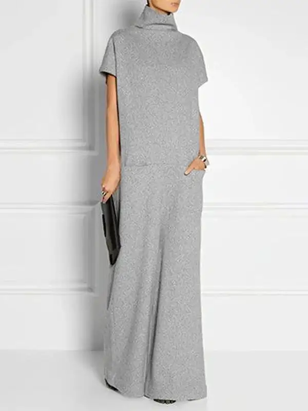 Split Sleeve Neck Maxi Dress