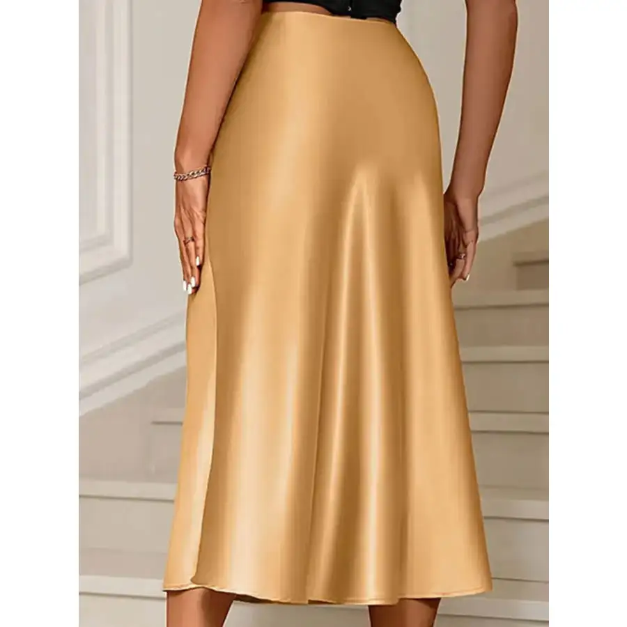 Satin Midi Mermaid Skirt