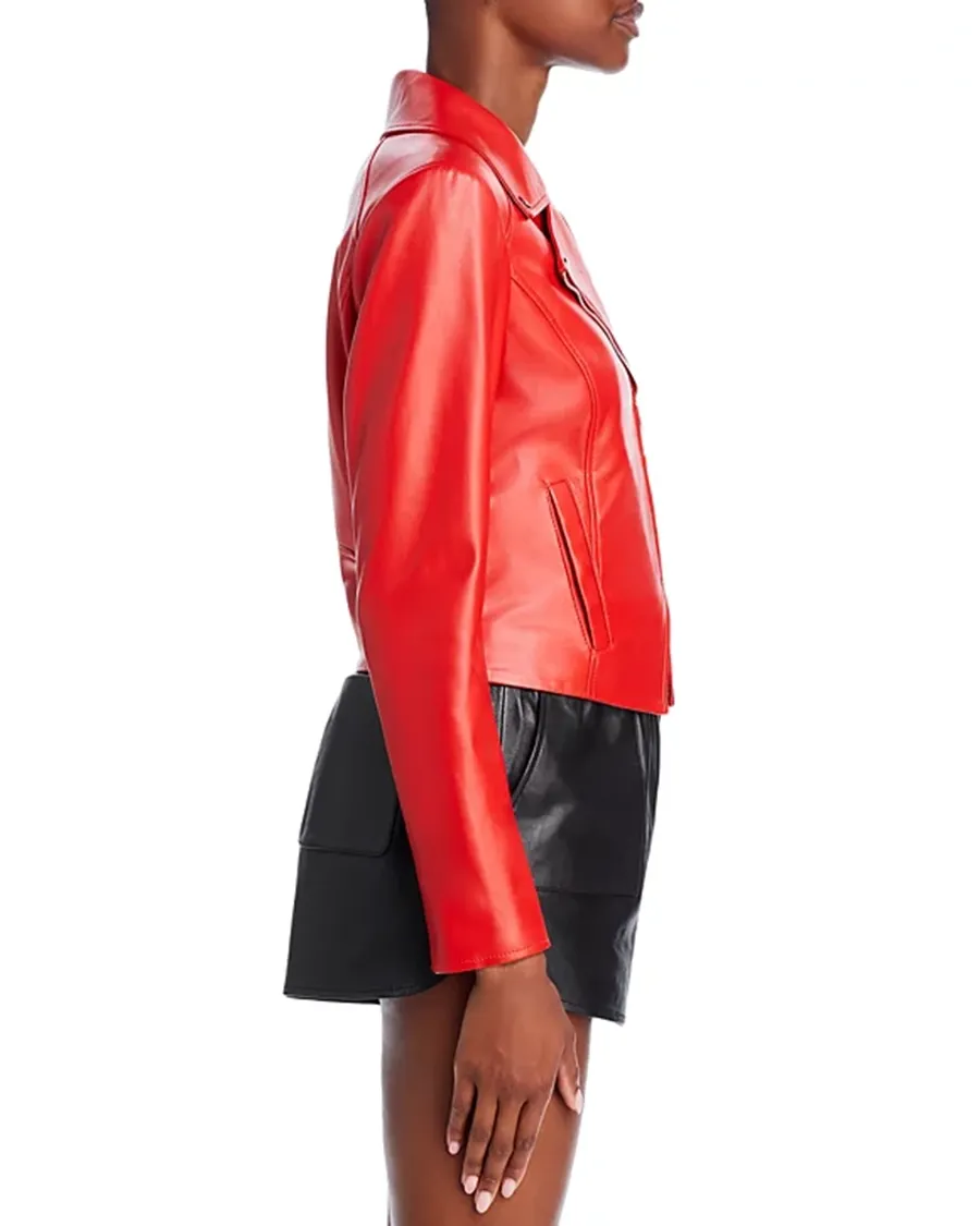 Faux Leather Moto Long Sleeves Jacket