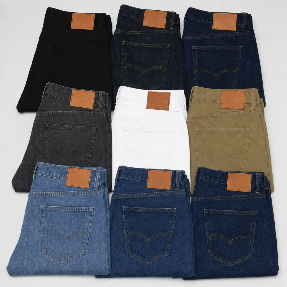 Men's Loose Fit Washed Duck Utility Jeans 10-PACKwith 7 Pockets