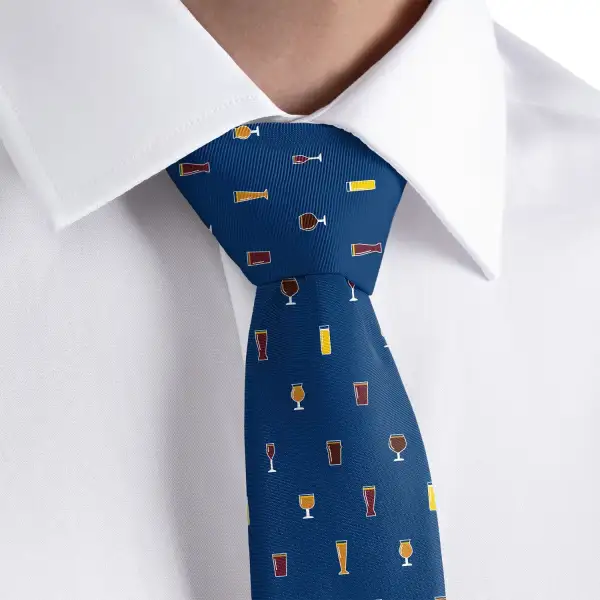 Beer Glass Pattern Necktie