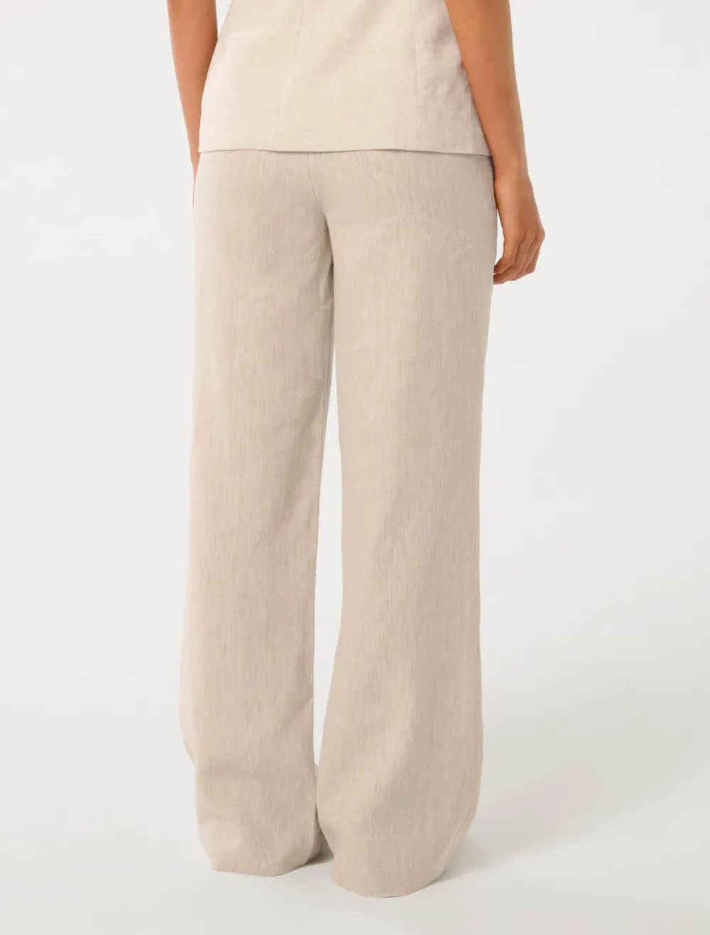 High Waist Linen Wide-Leg Pants