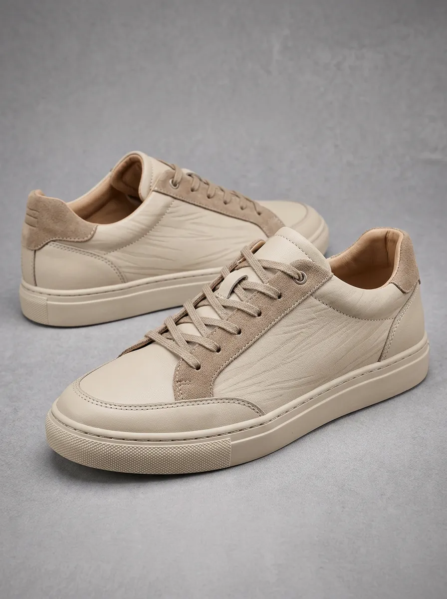 Men's Minimalist Textured Patterned Skate Shoes