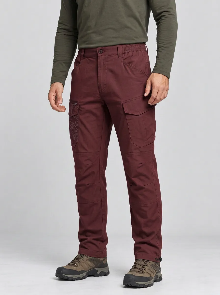 Tactical Topographic Pattern Cargo Pants