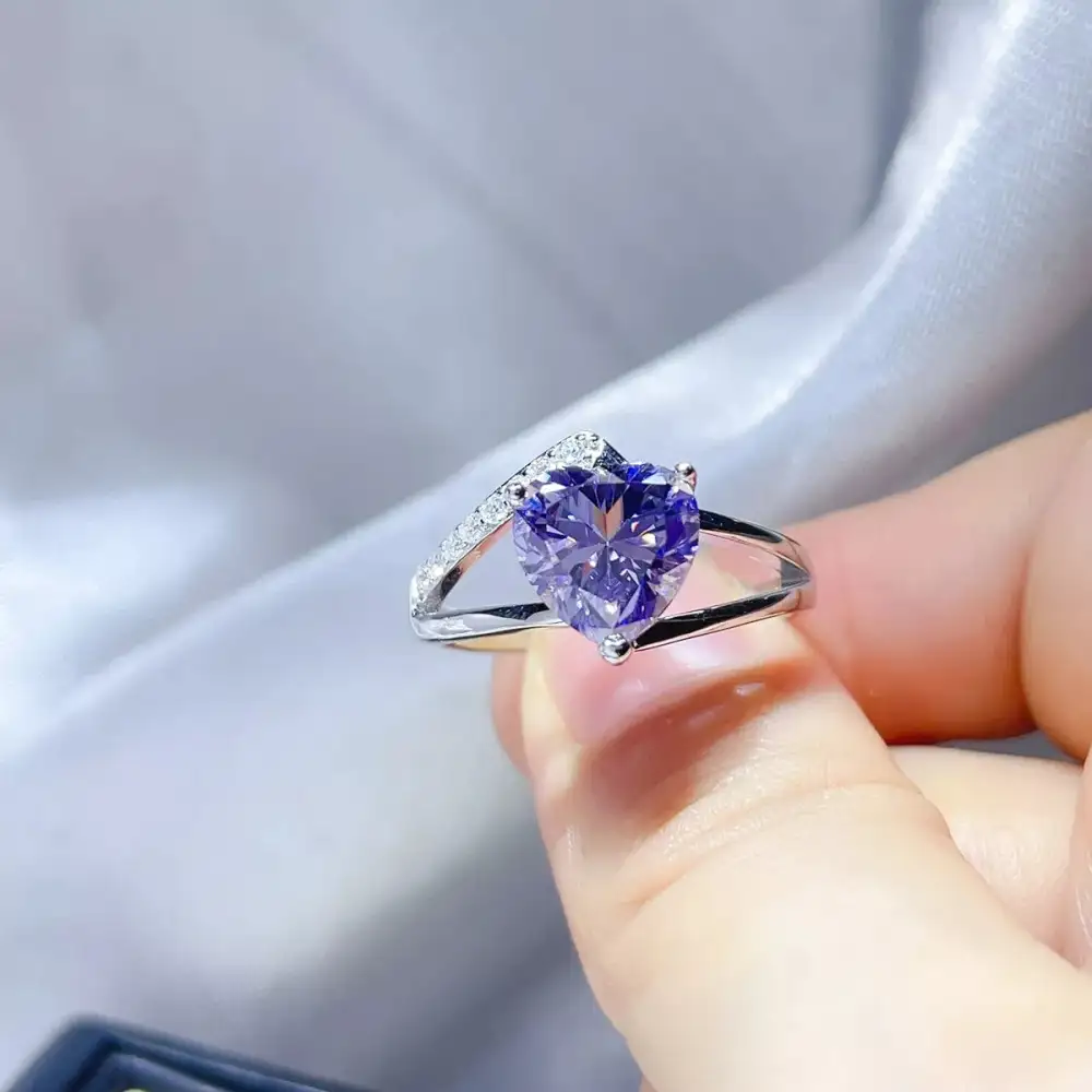 Classic Glow Sterling Silver Moissanite Ring