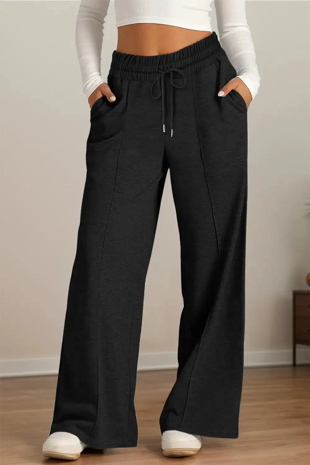 Lightweight High Waist Wide Leg Pants