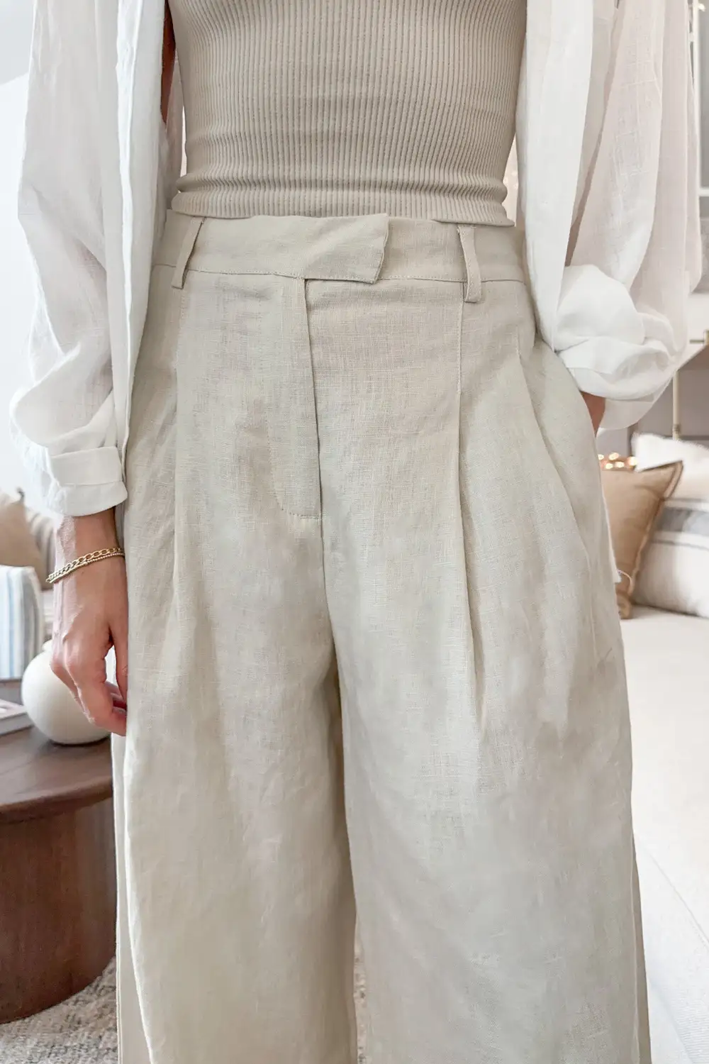 Easy Wear Soft Linen Blend Pants