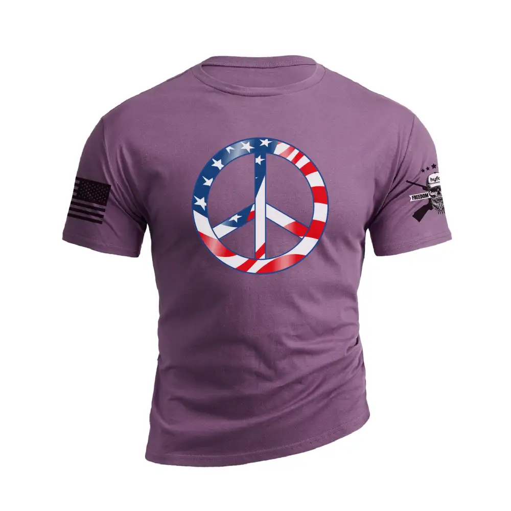 USA FLAG LOVE PEACE GRAPHIC TEE