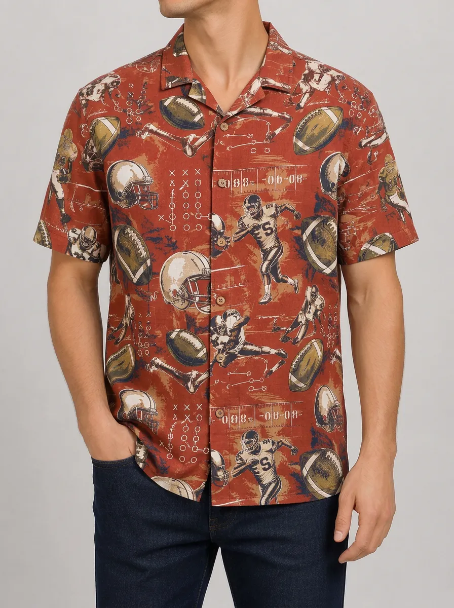 Men's Football Helmet Graphic Football Shirts