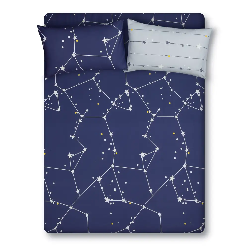 Clean-Lined Cotton Printed Coordinated Bedding Collection