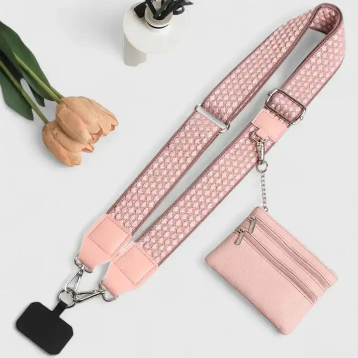 Wide Strap Twill Handbag