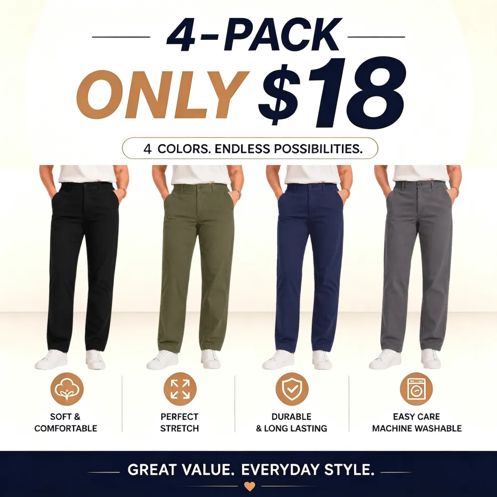 🔥Hot Sale💥Women's Multi-Pocket Stretch Comfort Pants🔥8-Pack - All Colors Included