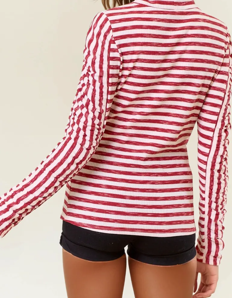 Brick Striped Rib Top