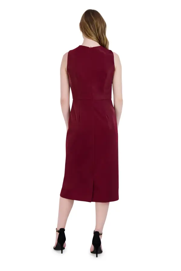Knot Neck Midi Dress