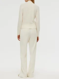 Wool Mock Neck Women Sweater
