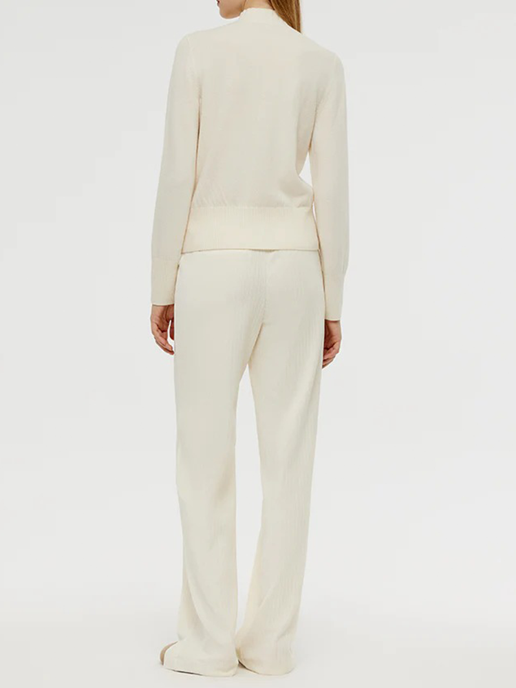 Wool Mock Neck Women Sweater