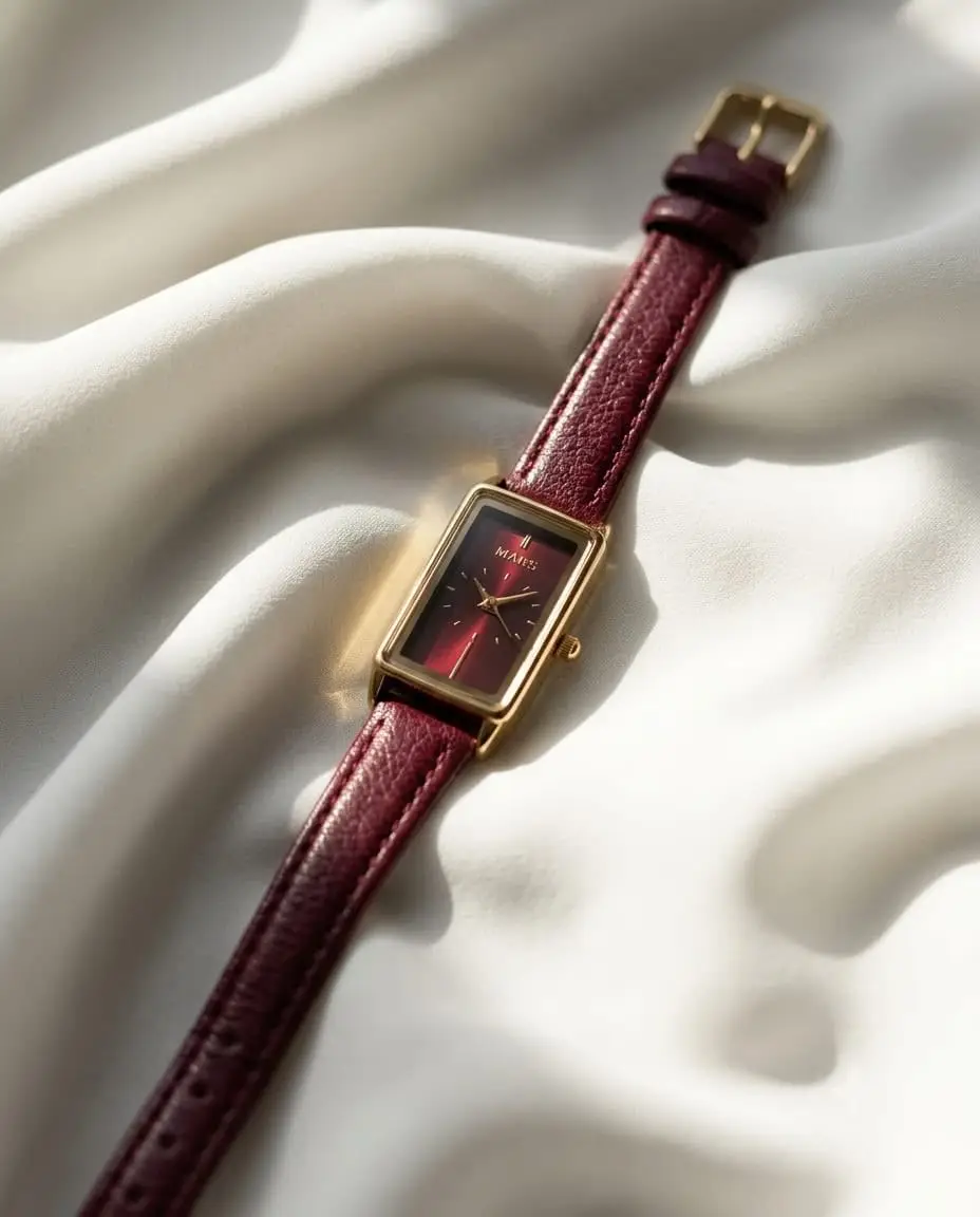 Leather Stainless Steel Vintage Fashion Watch