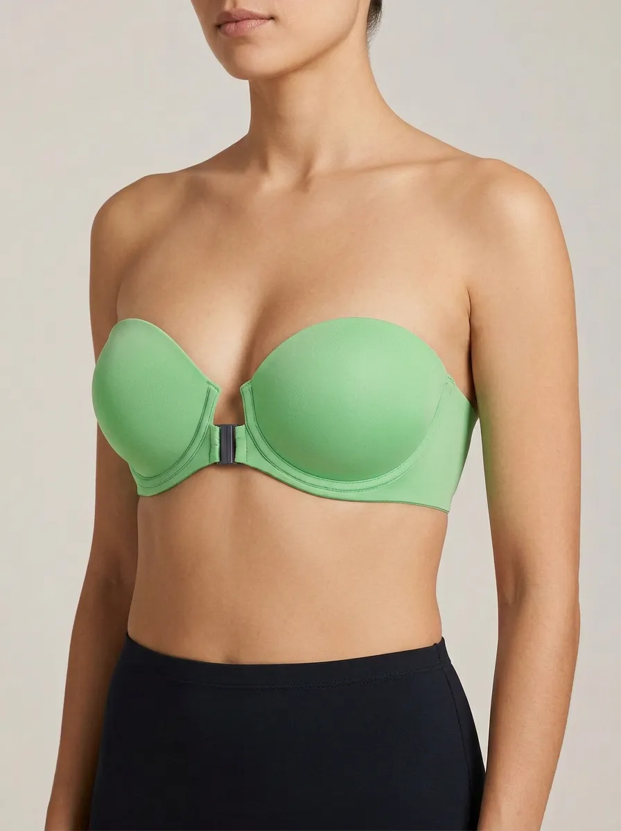 Women's Clean-Line Front-Closure Strapless Bra