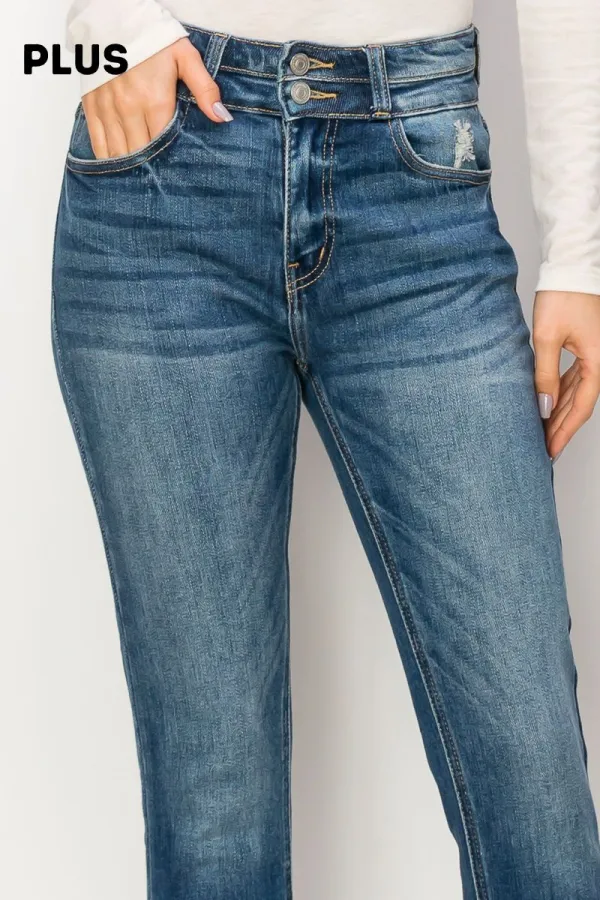High Rise Skinny Cropped Denim Jeans