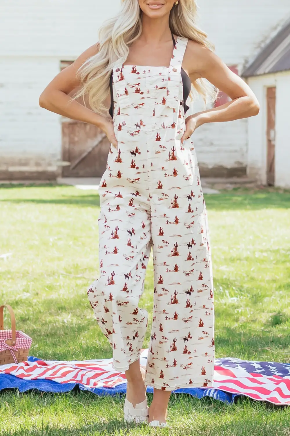 Western Printed Button Adjustable Straps Loose Accessory