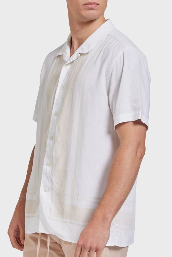 Charlie Short Sleeve Shirt-White/peach