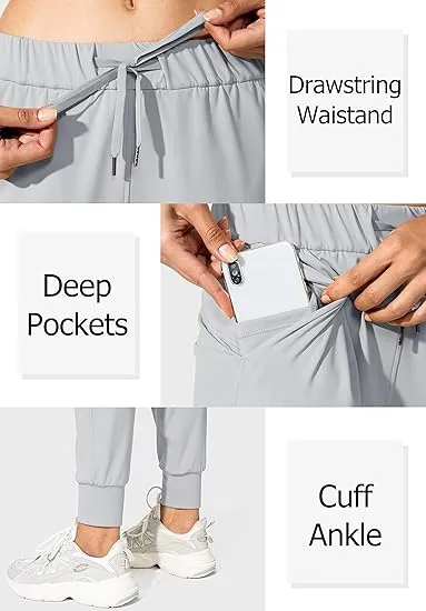 7PACK-Women'S Athletic Pants With Adjustable Drawstring Pockets For Running, Lounging, Workout, And Jogging