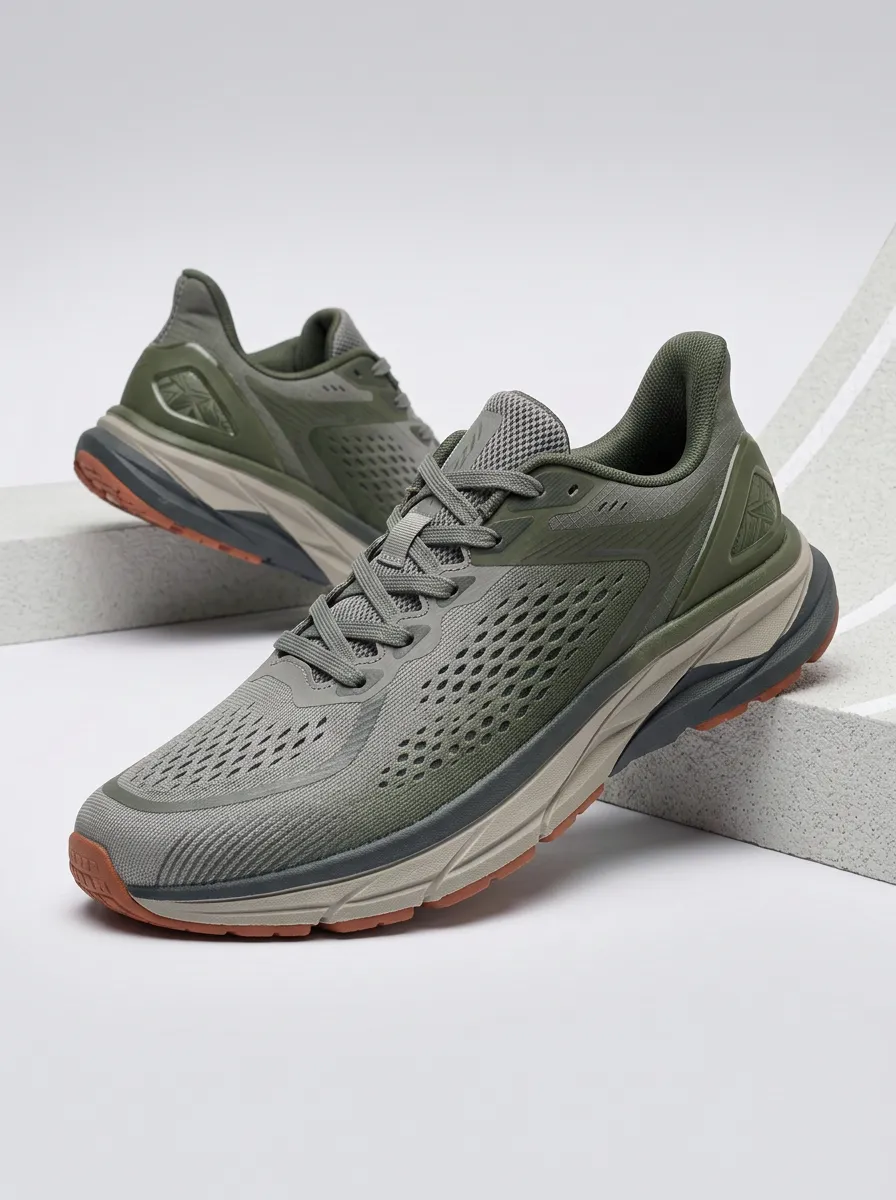 Men's Active Mesh Breathable Printed Running Shoes