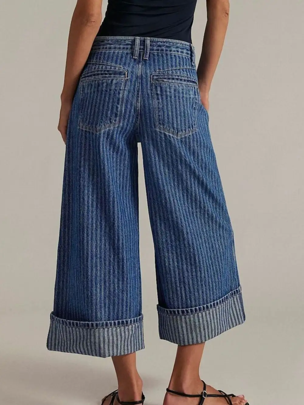 Utility Wide Leg Denim Jeans
