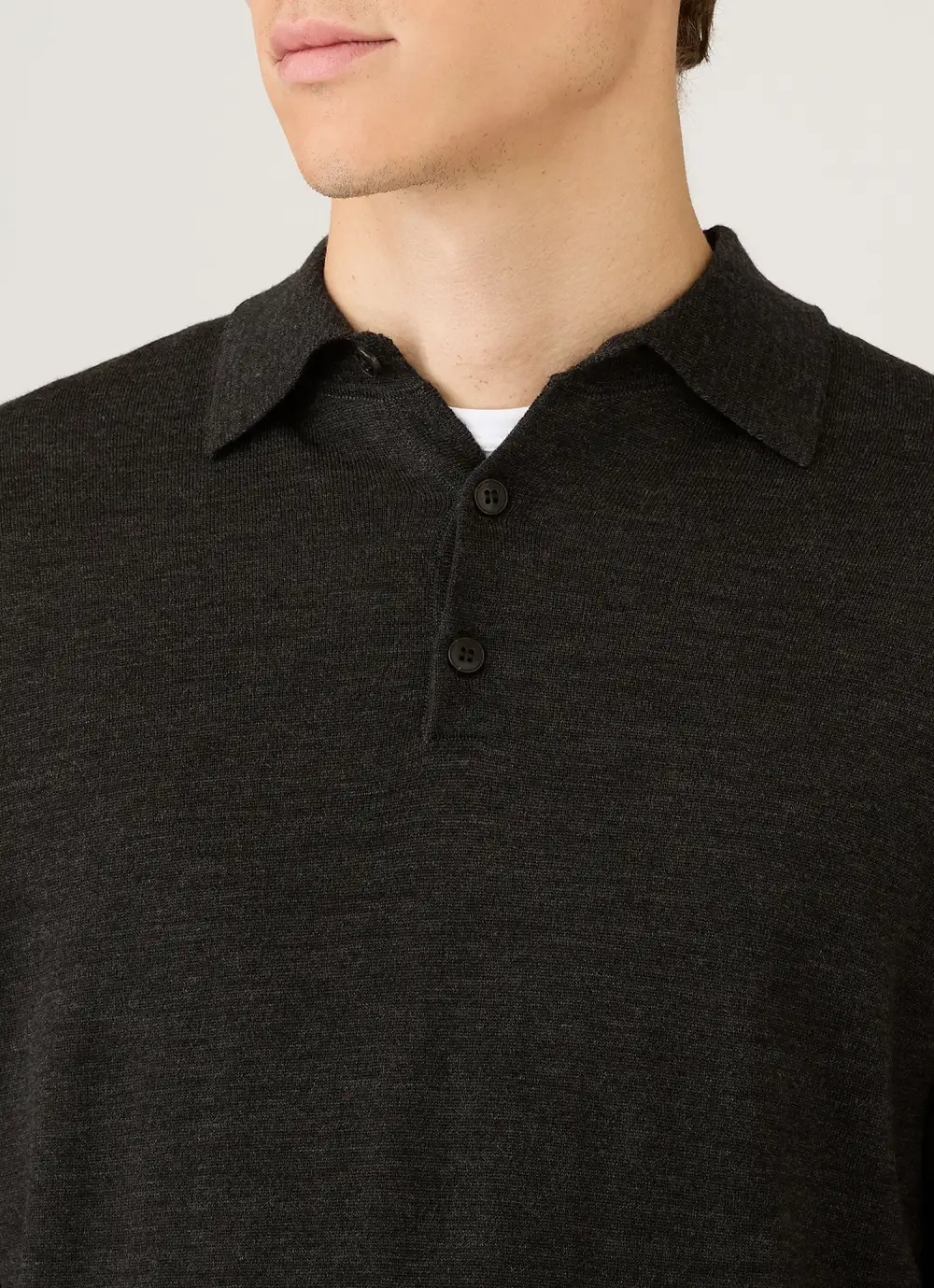 Modern Everyday Regular Fit Merino Knit Long Sleeve Polo Shirt