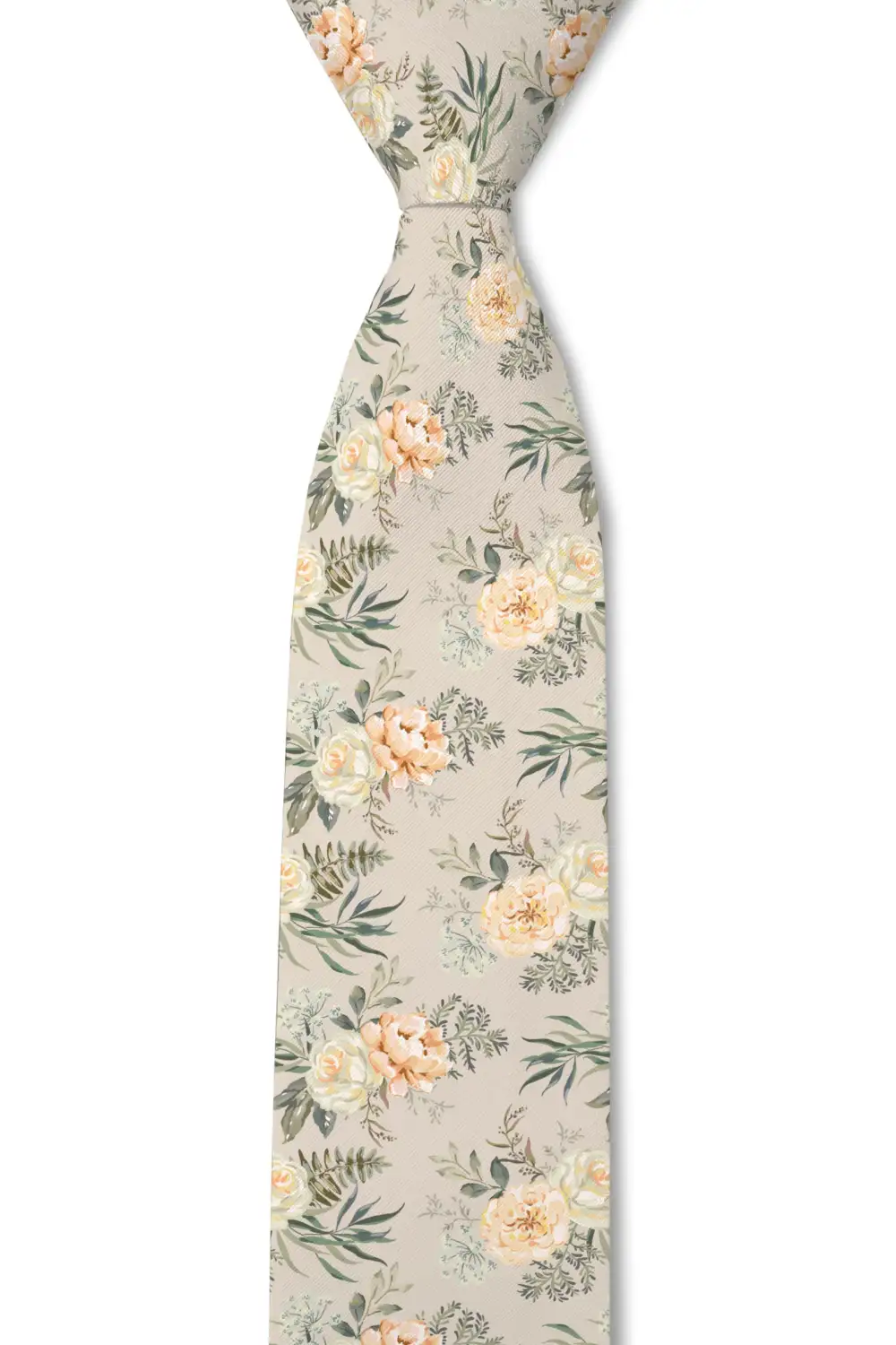 Peony Floral Pattern Necktie
