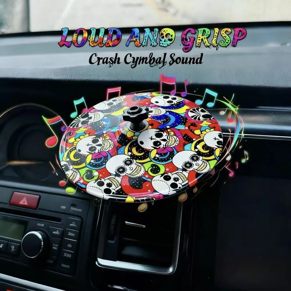 Car Dashboard Drum Cymbal – Fun Accessory for Music & Rock Fans