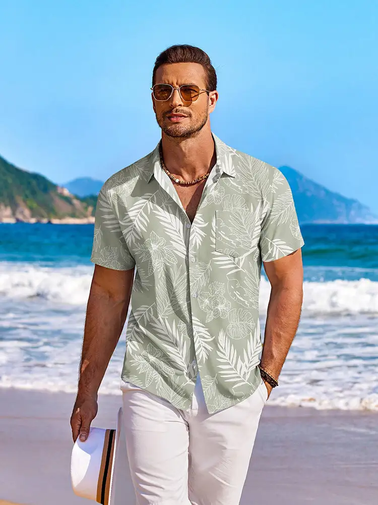 Tropical Holiday Short Sleeve Hawaiian Shirt