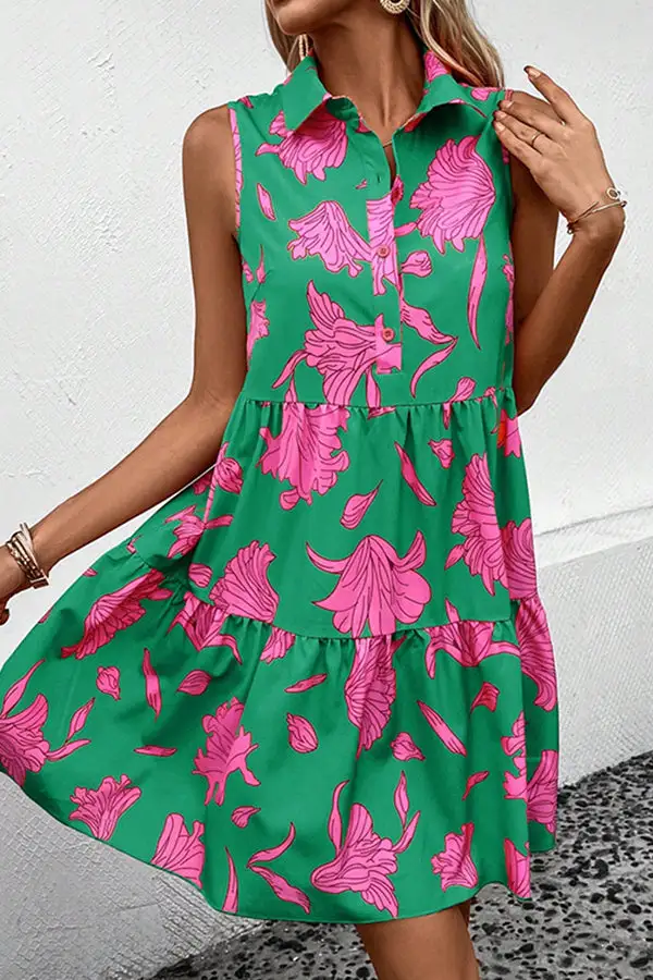 Floral Floral Print Casual Mini Dress