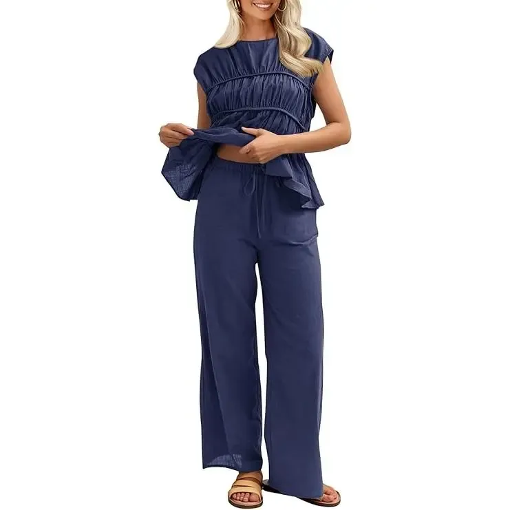 🎉Hot Sale🔥-Women's Cotton-Linen Two-Piece Set