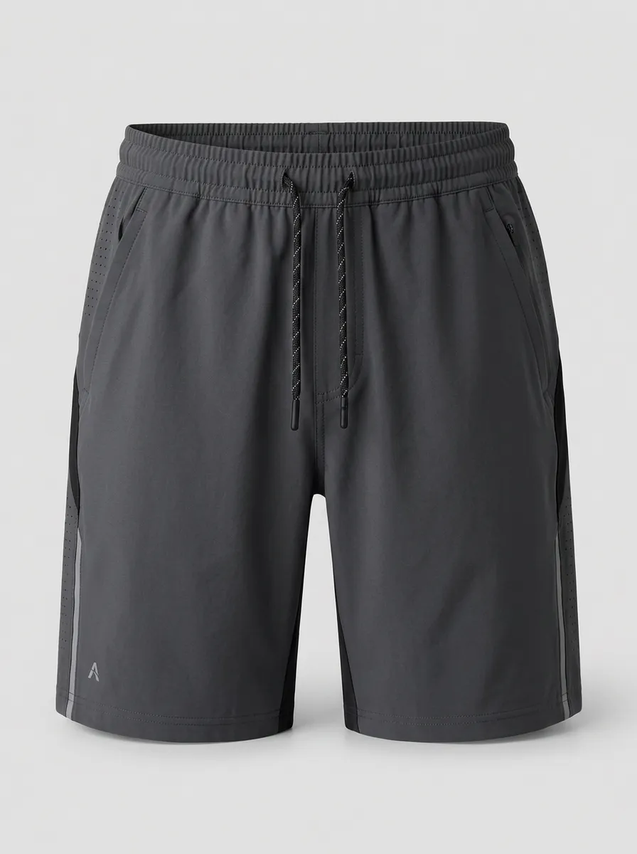 Men's Athletic Sports Breathable Perforated Gym Shorts
