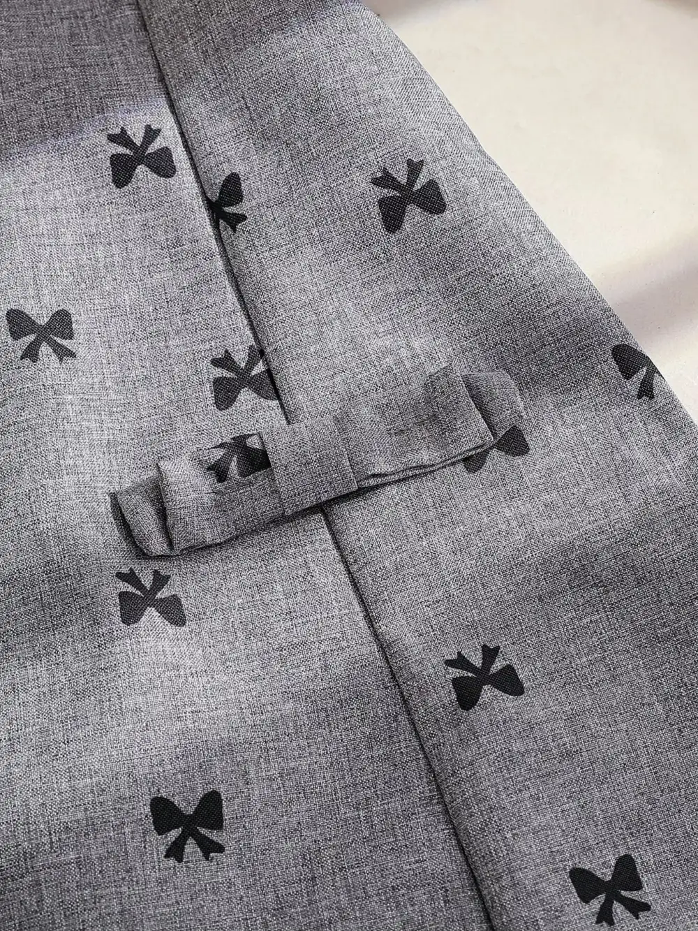 Girls Bow Print Puff Sleeve Dress