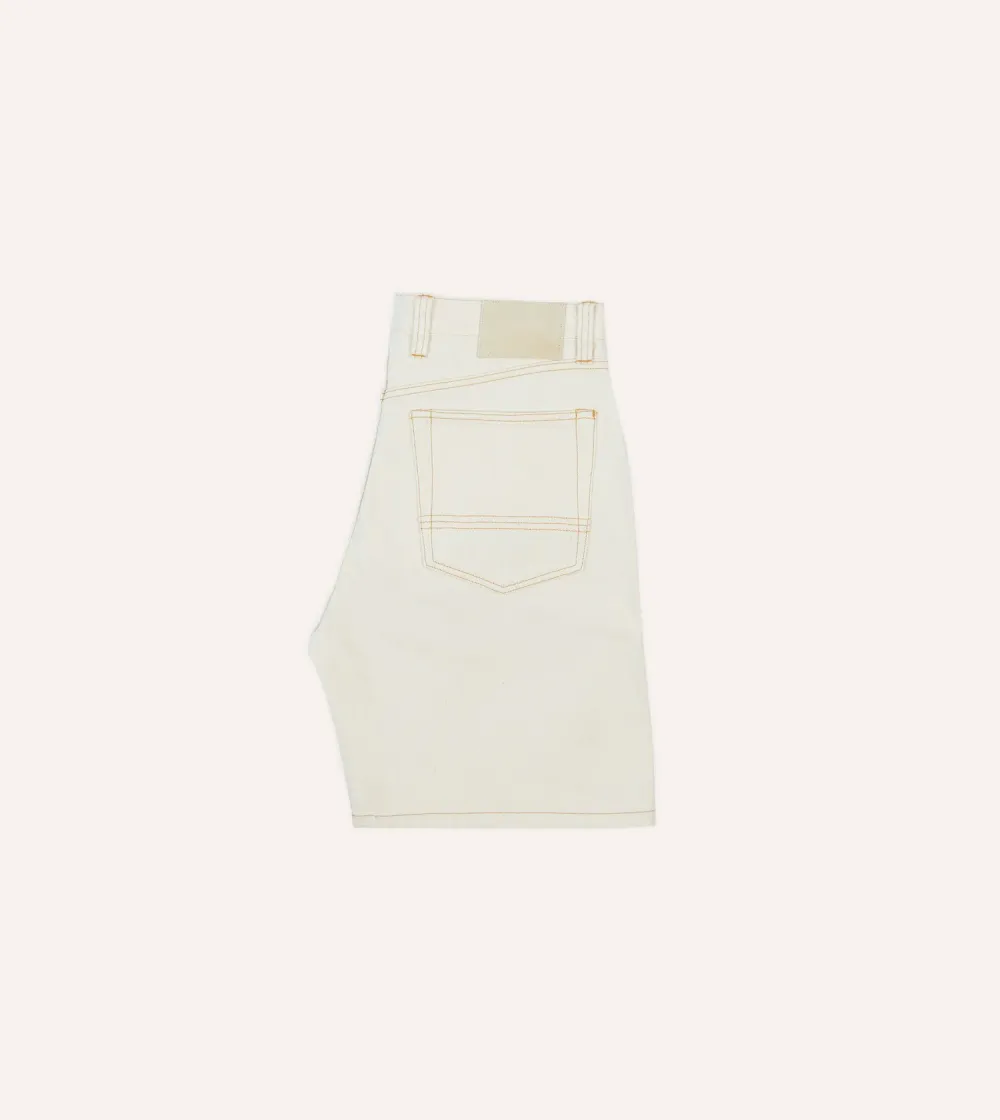 White Denim Shorts