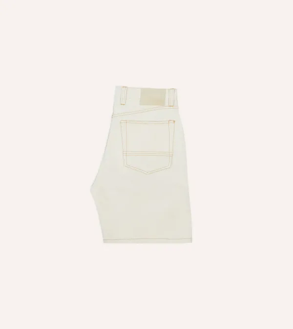 White Denim Shorts