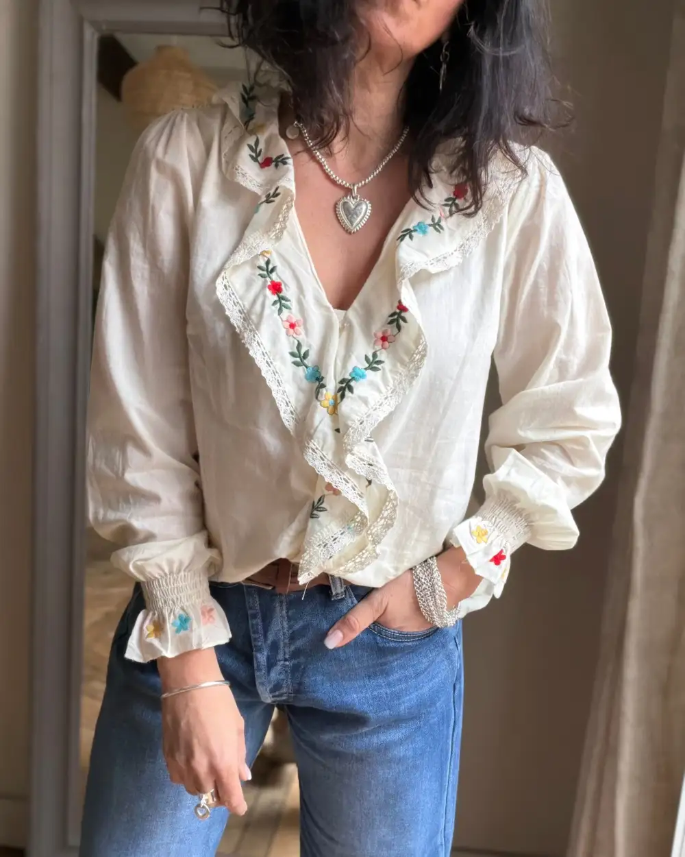 Cotton Ruffled Blouse