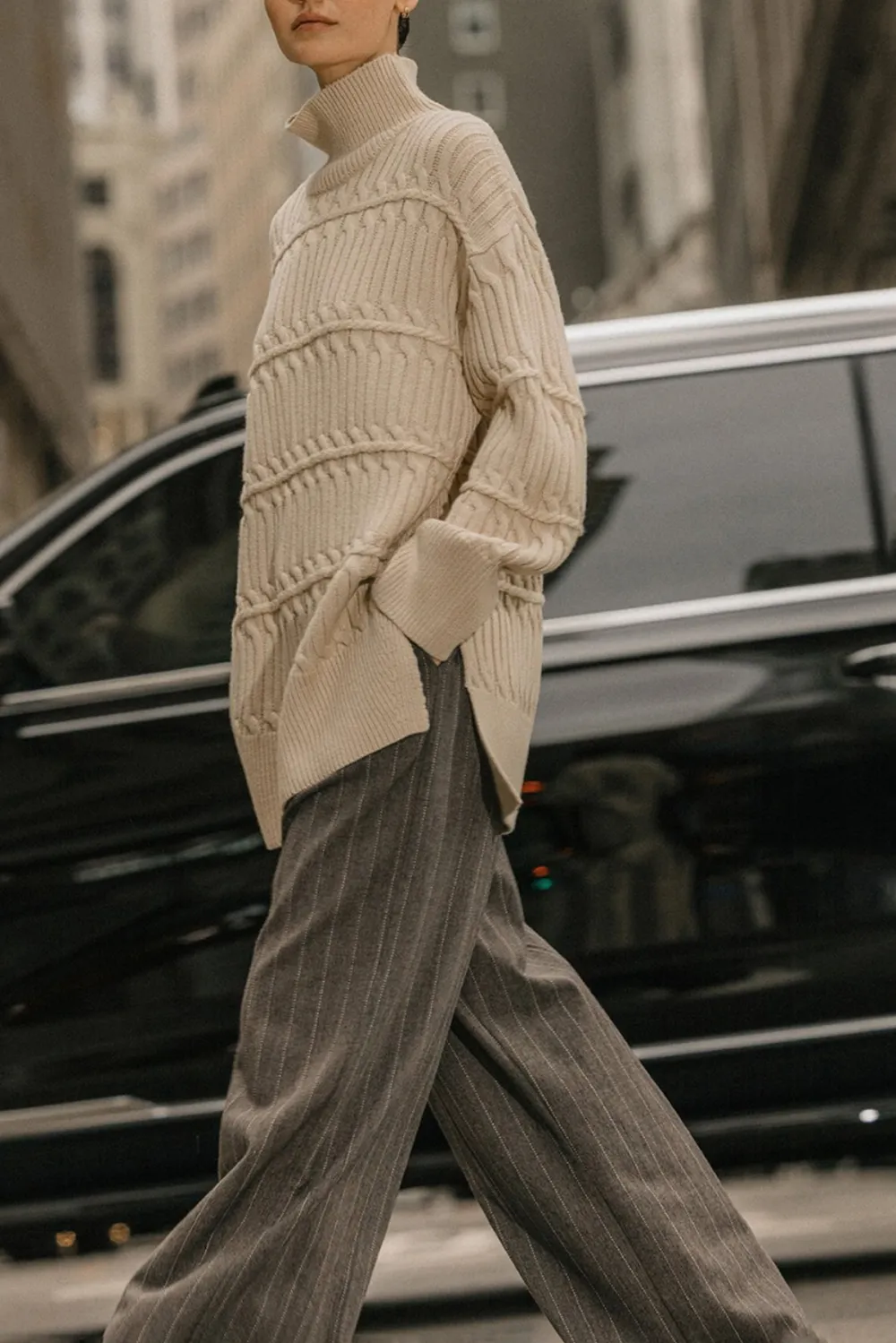 Cable Knit Turtleneck Sweater